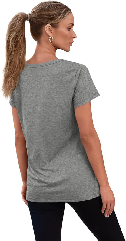 3 Pack Womens V Neck T Shirts Short Sleeve Tees