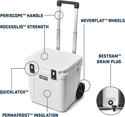 Roadie 48 Wheeled Cooler with Retractable Periscope Handle