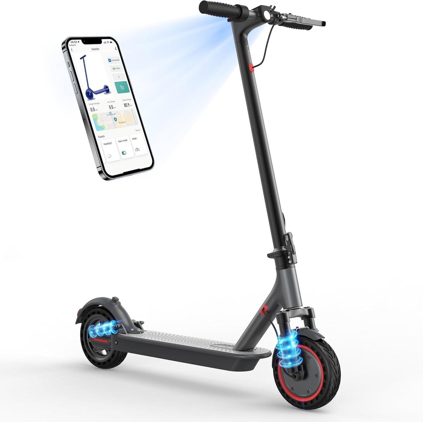 Electric Scooter for Adults 8.5/10/14" Tires, 19/22Mph, 350W/500W Motor