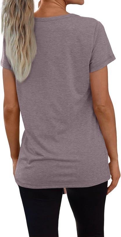 3 Pack V Neck T Shirts for Women Short Sleeve T-shirts