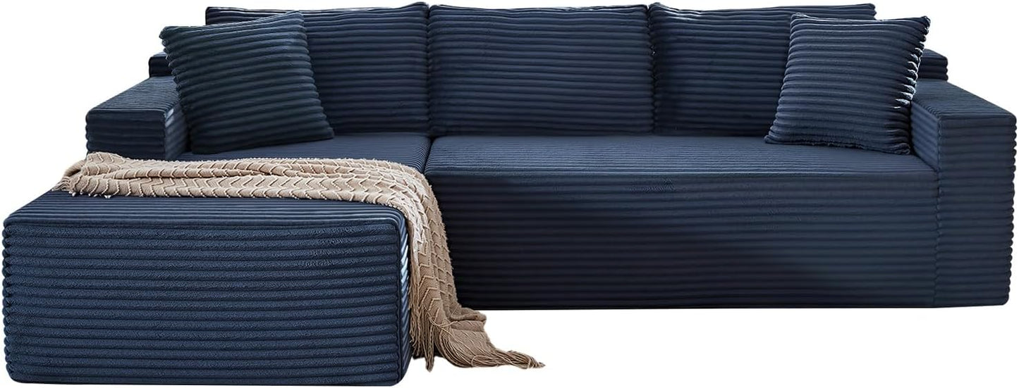 105 Inch Cloud Sectional Couch with Deep Seat