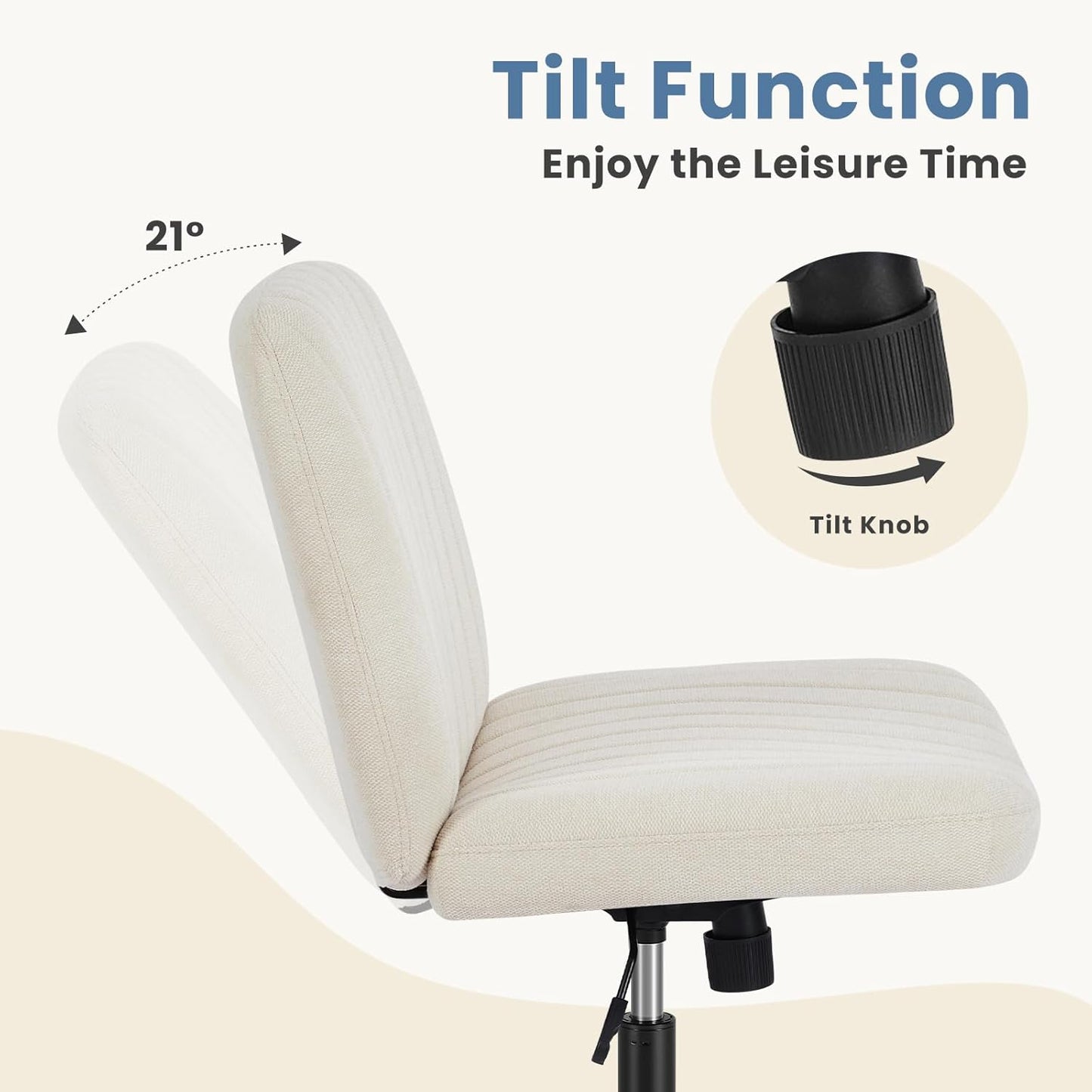 DUMOS Criss Cross Chair Legged Office Wide Comfy Desk Seat