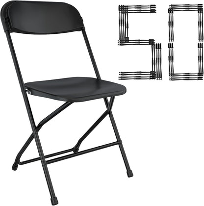 10 Pack White Folding Chairs Portable Party Chairs