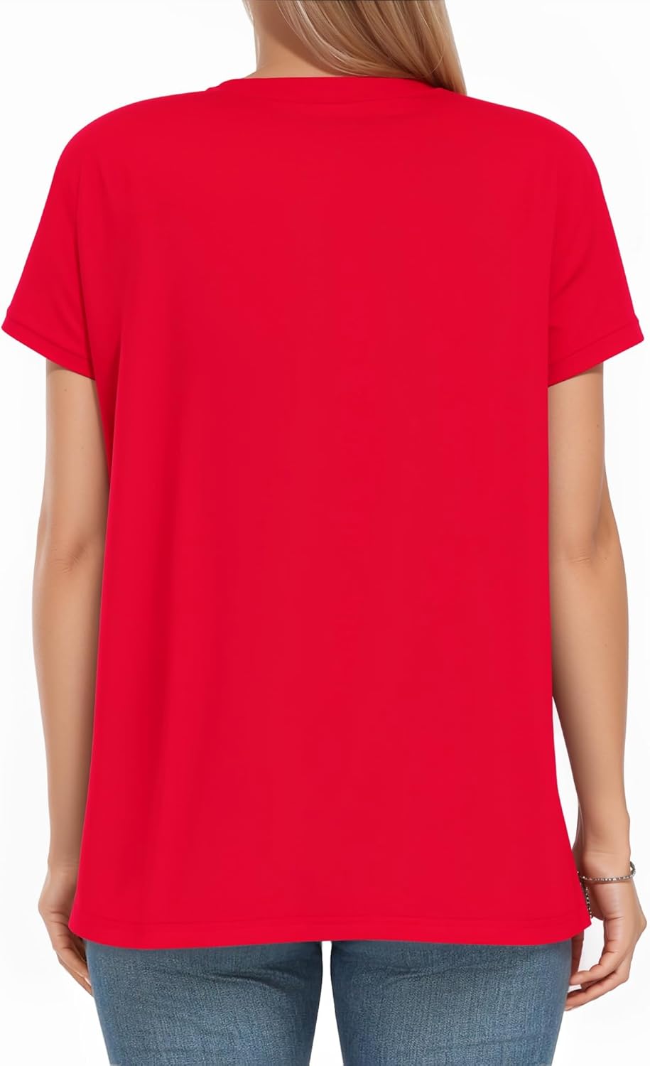 Short Sleeve Crew Neck Casual Shirts Basic Tee Summer Tops