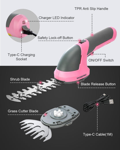 WORKPRO Cordless Grass Shear & Shrubbery Trimmer