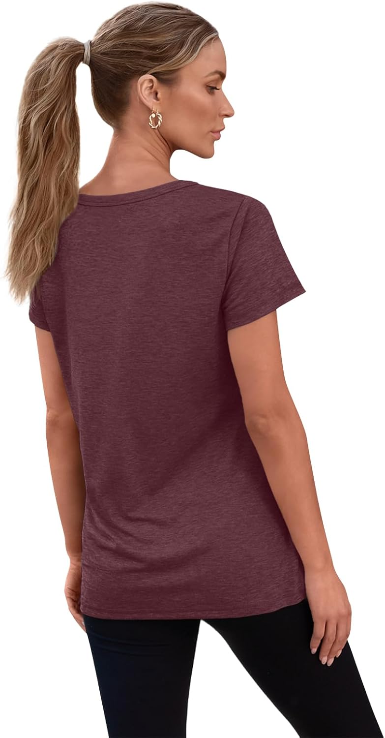 3 Pack Womens V Neck T Shirts Short Sleeve Tees
