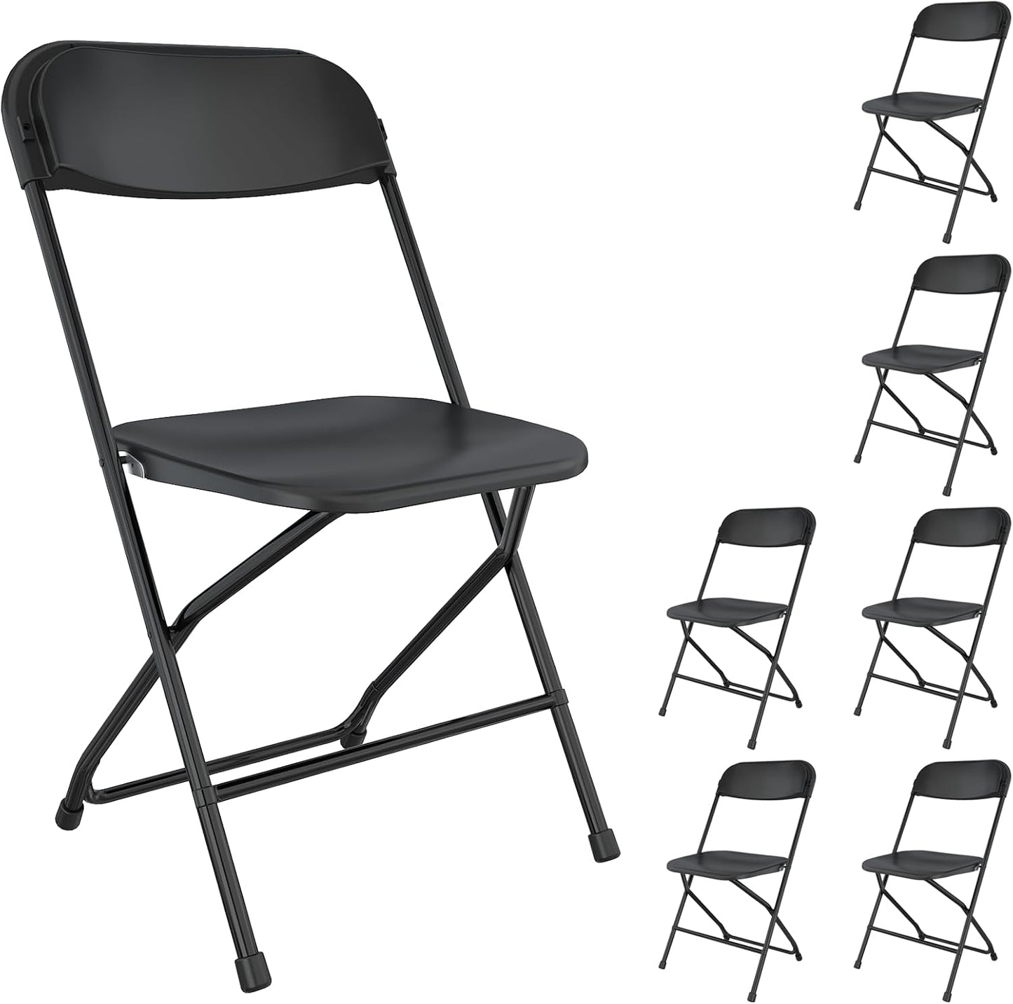 10 Pack White Folding Chairs Portable Party Chairs
