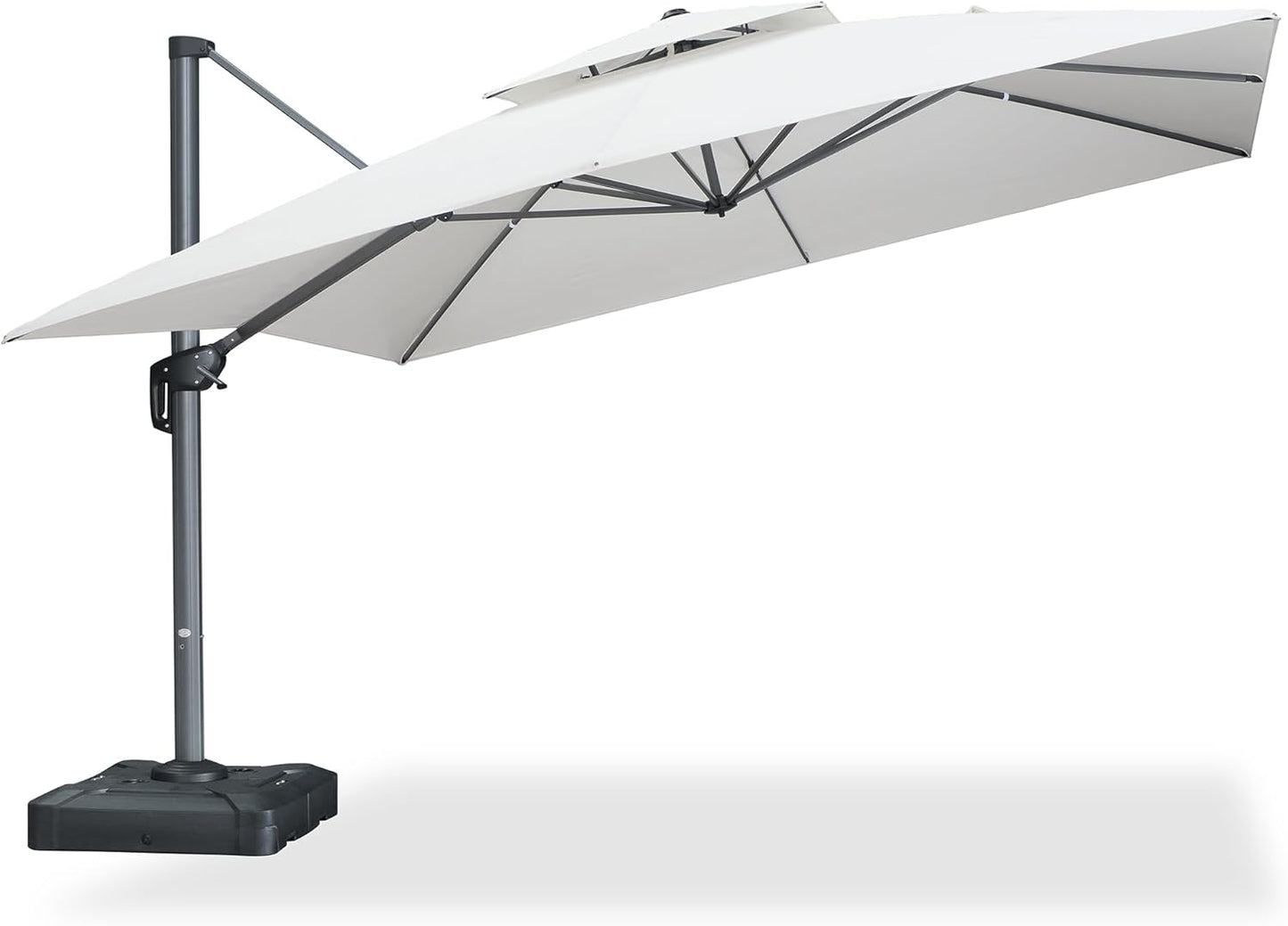 12ft Patio Umbrella with Base Large Outdoor Square Umbrella
