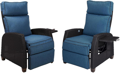 Outdoor Recliner Chair Patio 150° Lay Flat Recliner