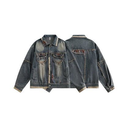 Men's Casual Daily Wear Distressed Denim Jacket