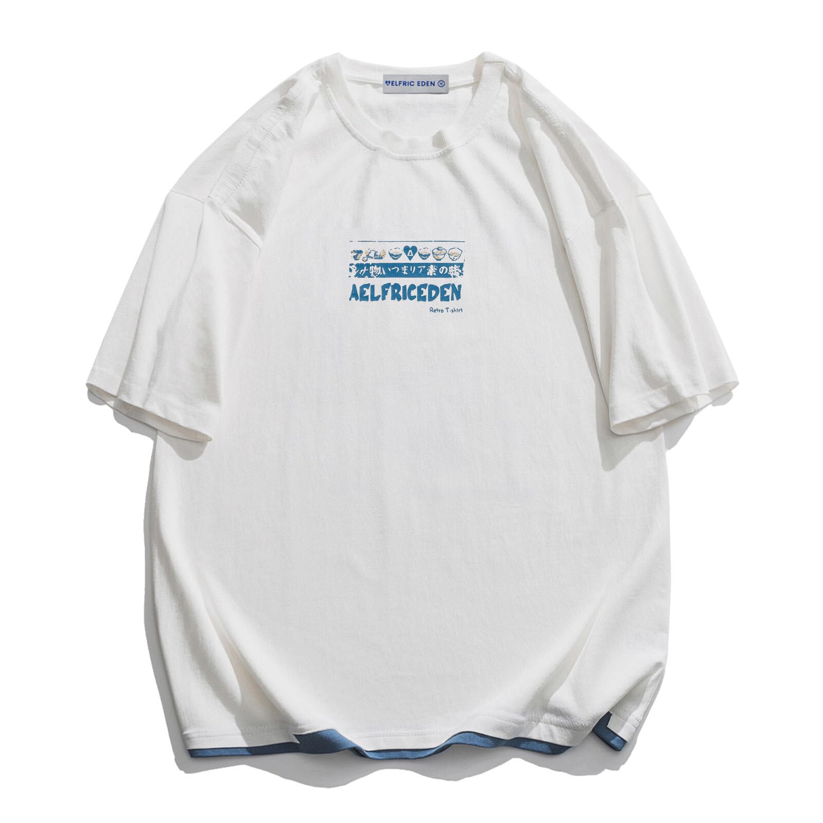 Mens 90s Vintage Oversized Shirts Unisex Harajuku T Shirt Print Graphic Tees