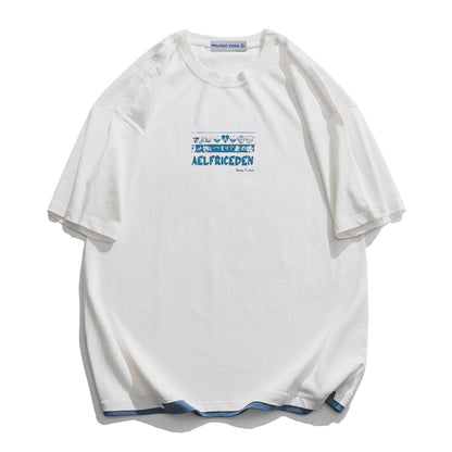 Mens 90s Vintage Oversized Shirts Unisex Harajuku T Shirt Print Graphic Tees