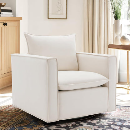 COLAMY Swivel Accent Chair Set 34 Inches Wide Upholstered Arm Chair