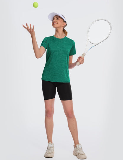 Women's Short Sleeve T Shirts UPF 50+ Sun Protection Athletic Running Workout Tee Tops