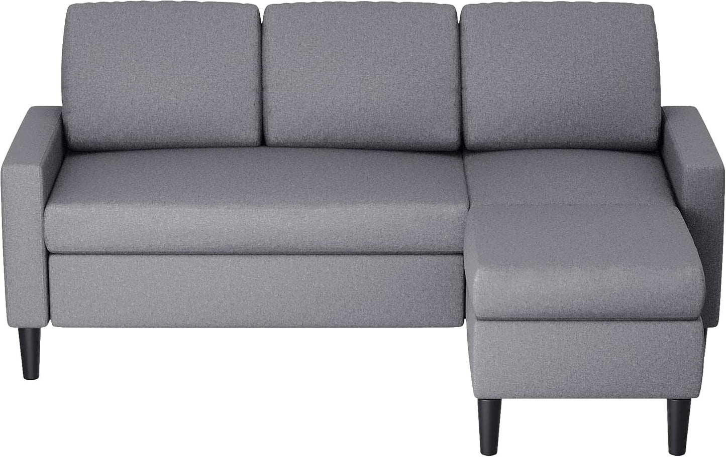 110 Inch U Shaped Sectional Sofa with Double Chaise Black