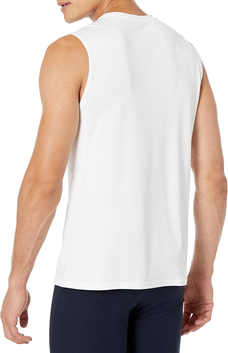 Essentials Men's Active Quick Dry Tech Stretch Lightweight Sleeveless Muscle Shirt