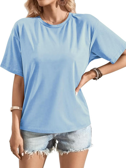 Women's T Shirts Crewneck Short Sleeve Shirt