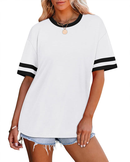 Womens T Shirts Loose Fit Short Sleeve Tees