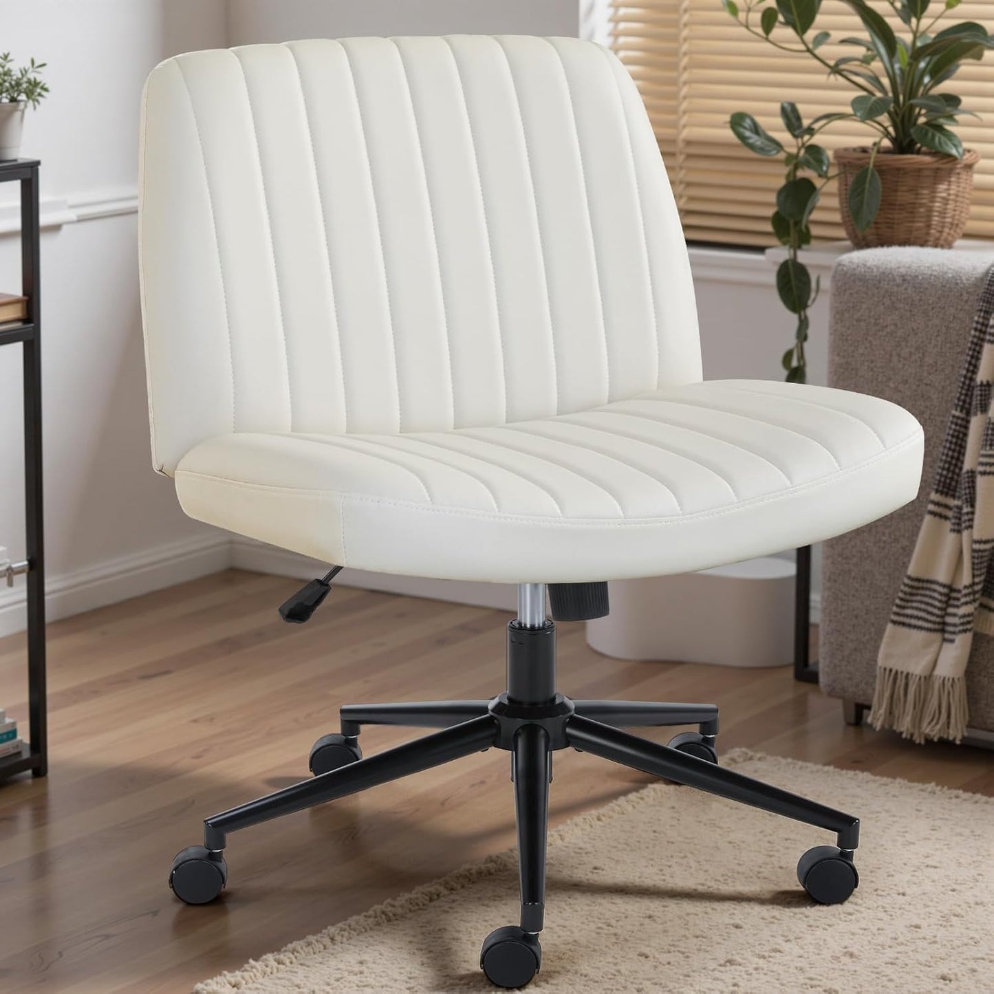 DUMOS Criss Cross Chair Legged Office Wide Comfy Desk Seat