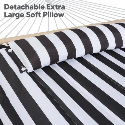 2 Person Hammock with Stand Heavy Duty Portable Dark Grey