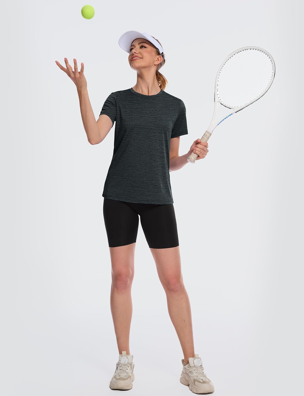 Women's Short Sleeve T Shirts UPF 50+ Sun Protection Athletic Running Workout Tee Tops