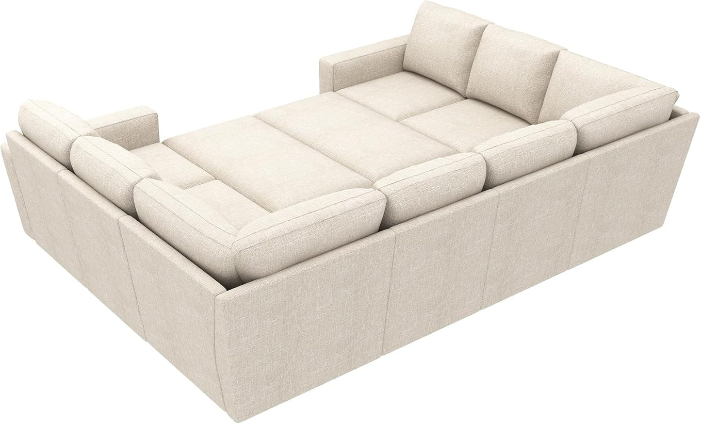 Modular L-Shaped Sleeper Sofa with Pull-Out Bed and Storage