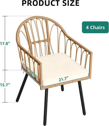 YITAHOME 5 Pieces Outdoor Patio Dining Table Chair Set