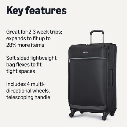 20" Luggage, Softside Suitcase With TSA Lock