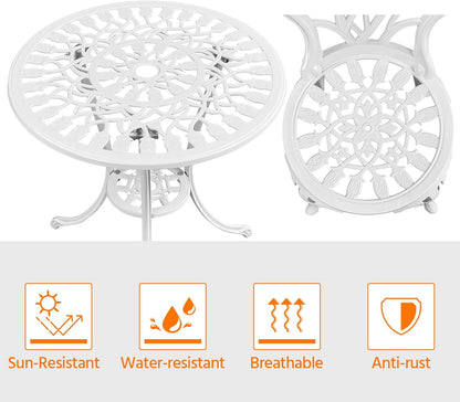 Yaheetech 3-Piece Outdoor Bistro Set w/Floral Design