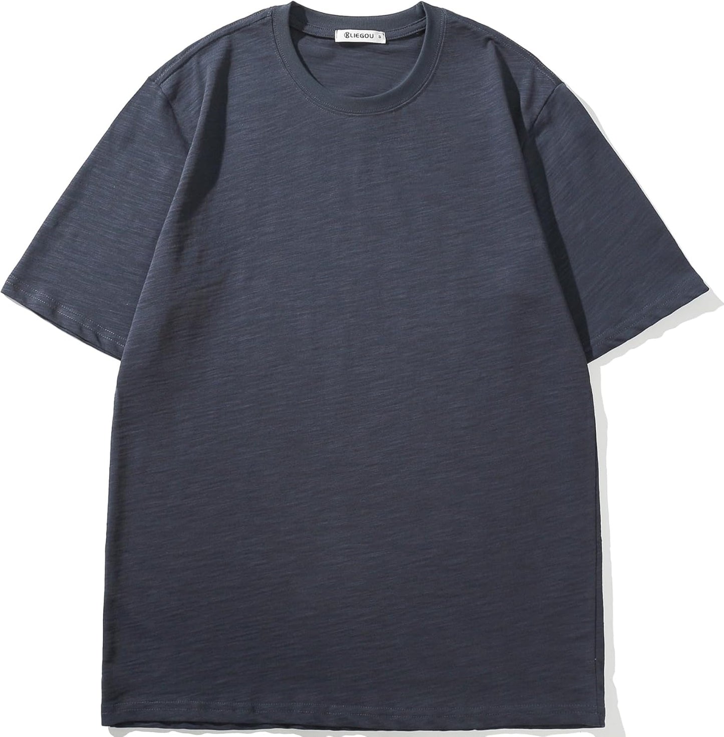 Cotton Loose Fit Thick T-Shirt Heavy Weight Crewneck Tees for Men