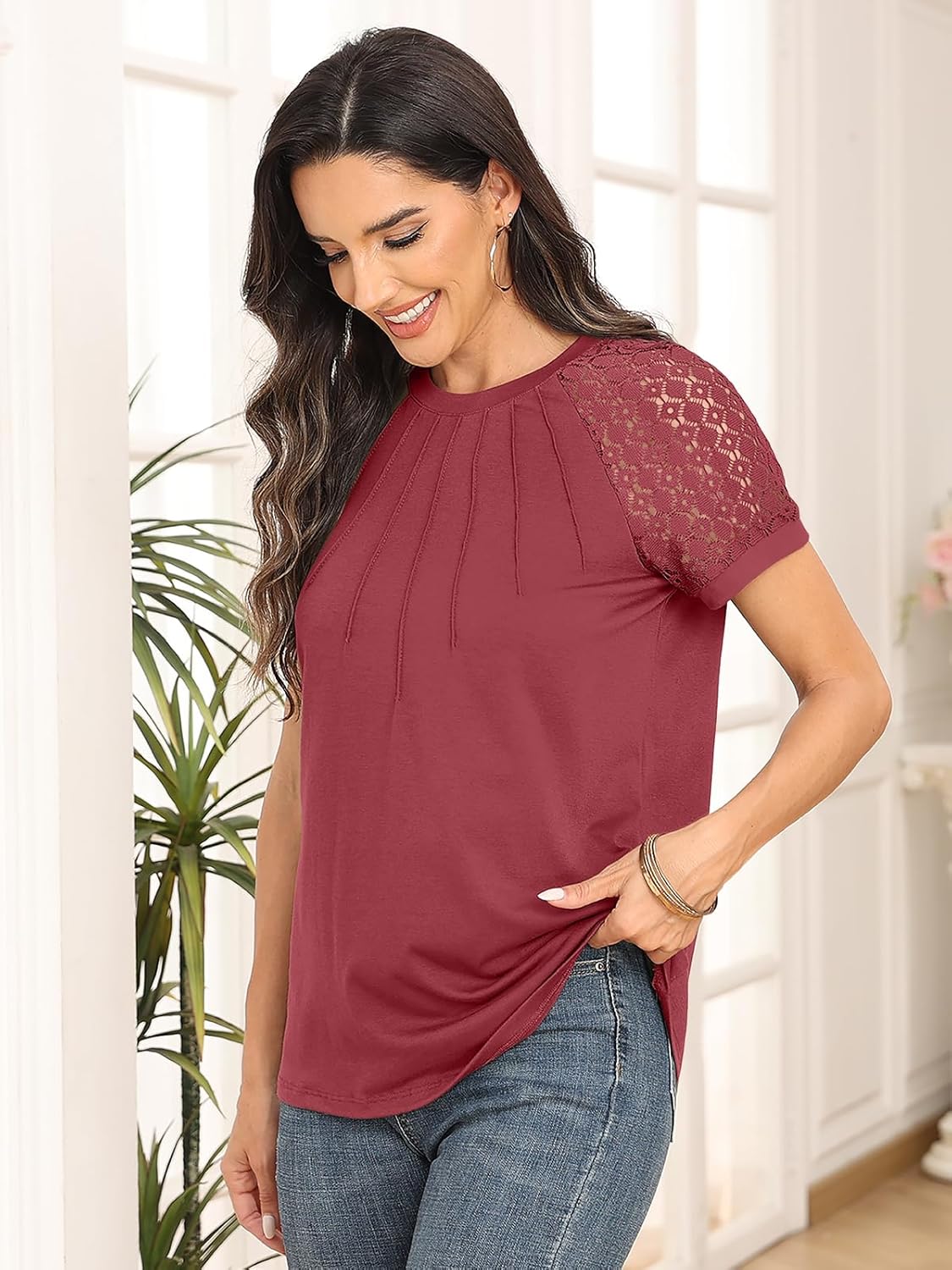 Spring Shirts Trendy Vacation Outfits Short Sleeve Tee