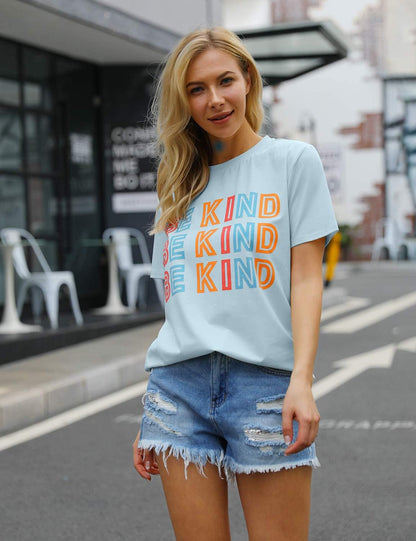 Womens Be Kind Shirt Short Sleeve Graphic Tees