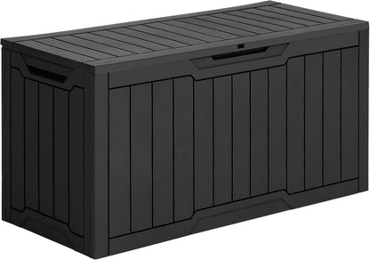 YITAHOME 120 Gallon Large Deck Box Upgraded Resin Outdoor Storage Boxes