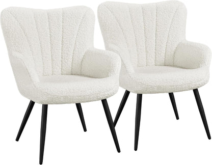 Yaheetech PU Leather Armchair Modern Accent Chair with Metal Legs