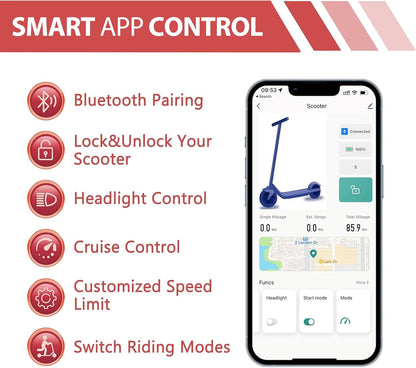 Electric Scooter for Adults 8.5/10/14" Tires, 19/22Mph, 350W/500W Motor