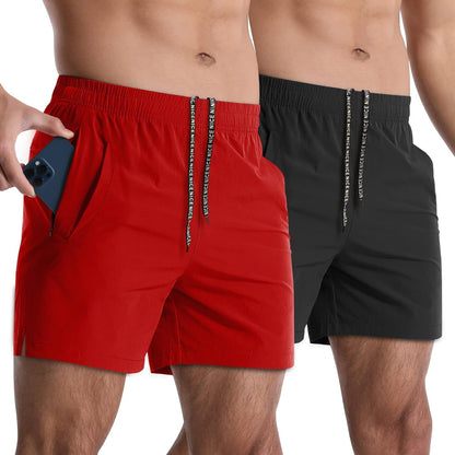 2 Pack Mens Athletic Shorts 5 Inch Quick Dry Gym Workout Shorts Men Lightweight Sports Running Shorts with Pockets
