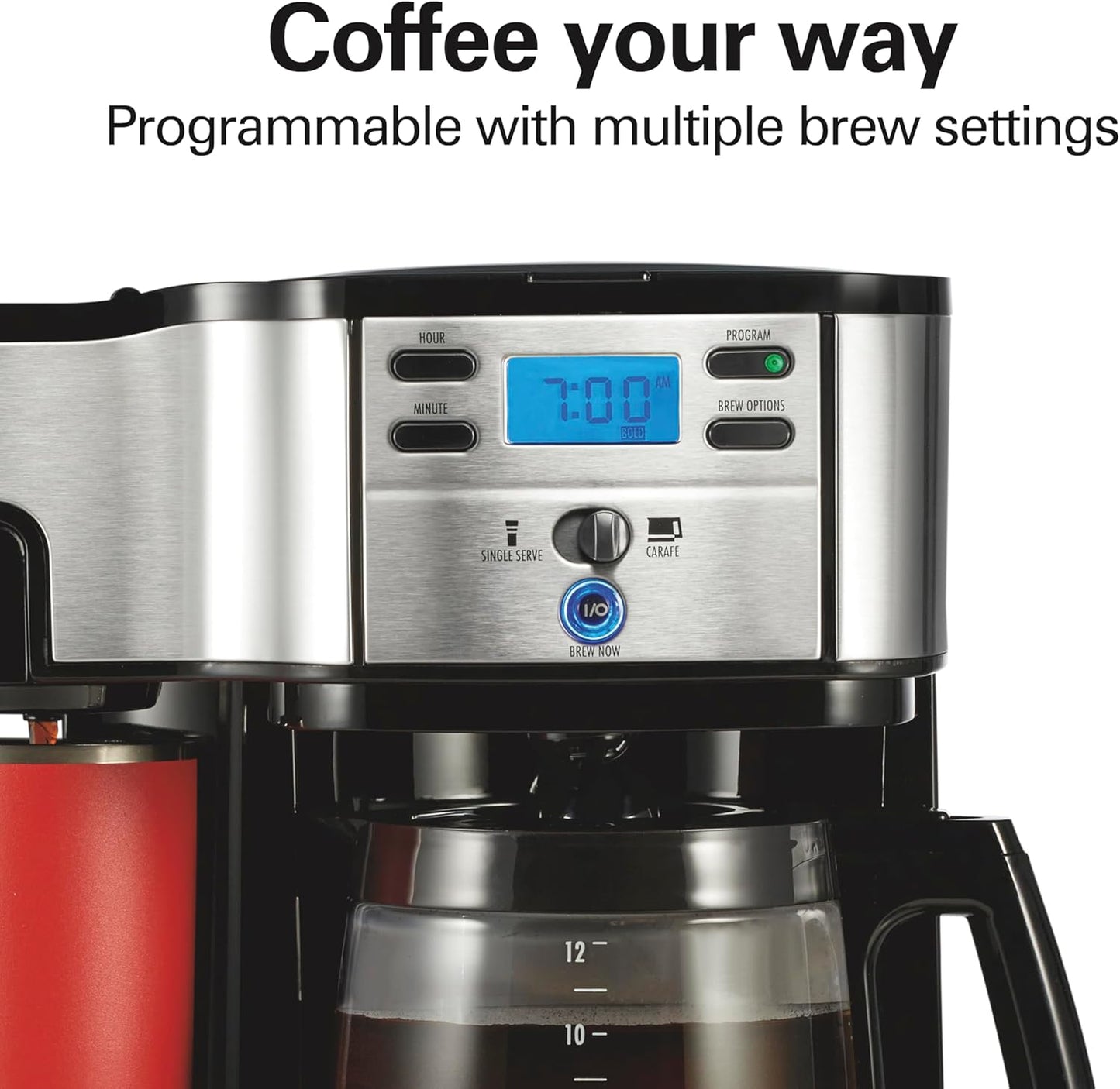 Hamilton Beach 2-Way 12 Cup Programmable Drip Coffee Maker