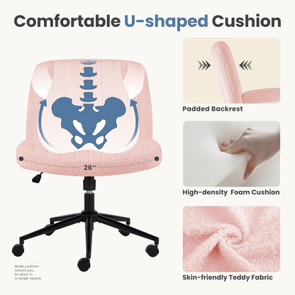 DUMOS Criss Cross Chair Legged Office Wide Comfy Desk Seat