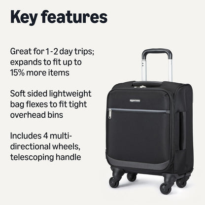 20" Luggage, Softside Suitcase With TSA Lock