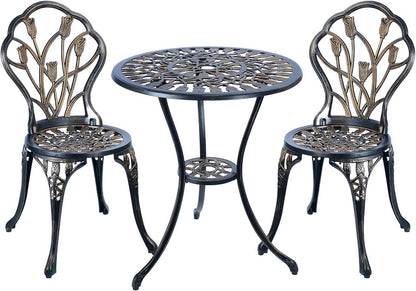 Mandolin Patio Table and Chairs 5 Piece Outdoor Dining Set