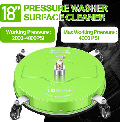 14" Pressure Washer Surface Cleaner with 4 Wheels