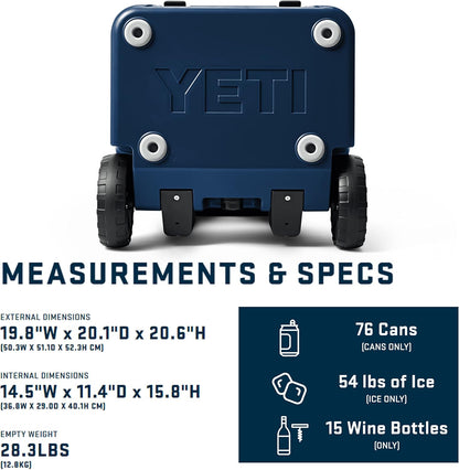 Roadie 48 Wheeled Cooler with Retractable Periscope Handle