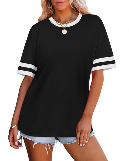 Womens T Shirts Loose Fit Short Sleeve Tees