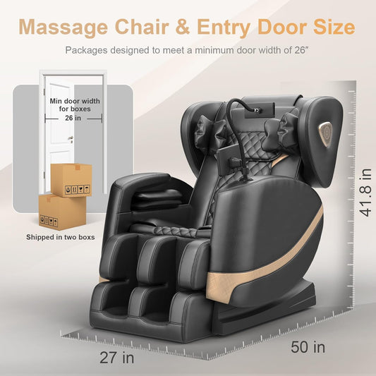 Zero Gravity Massage Chair with 10 Fix Rollers Heating Foot Massage
