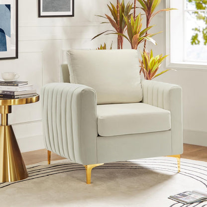 HULALA HOME Velvet Accent Club Chairs Set of 2