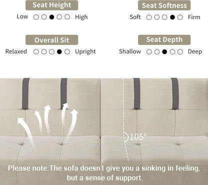 110 Inch U Shaped Sectional Sofa with Double Chaise Black