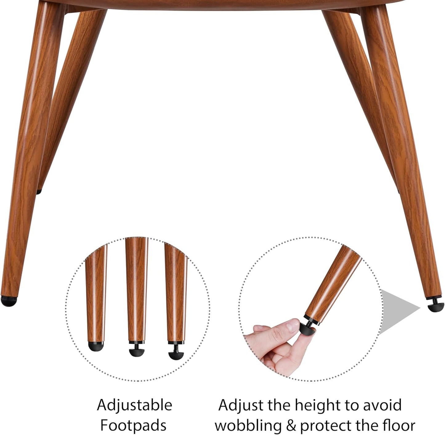 Yaheetech PU Leather Armchair Modern Accent Chair with Metal Legs