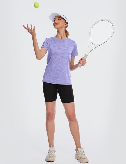 Women's Short Sleeve T Shirts UPF 50+ Sun Protection Athletic Running Workout Tee Tops