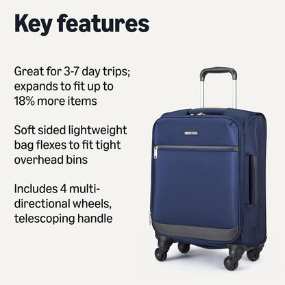 20" Luggage, Softside Suitcase With TSA Lock