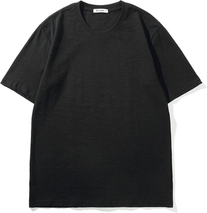 Cotton Loose Fit Thick T-Shirt Heavy Weight Crewneck Tees for Men